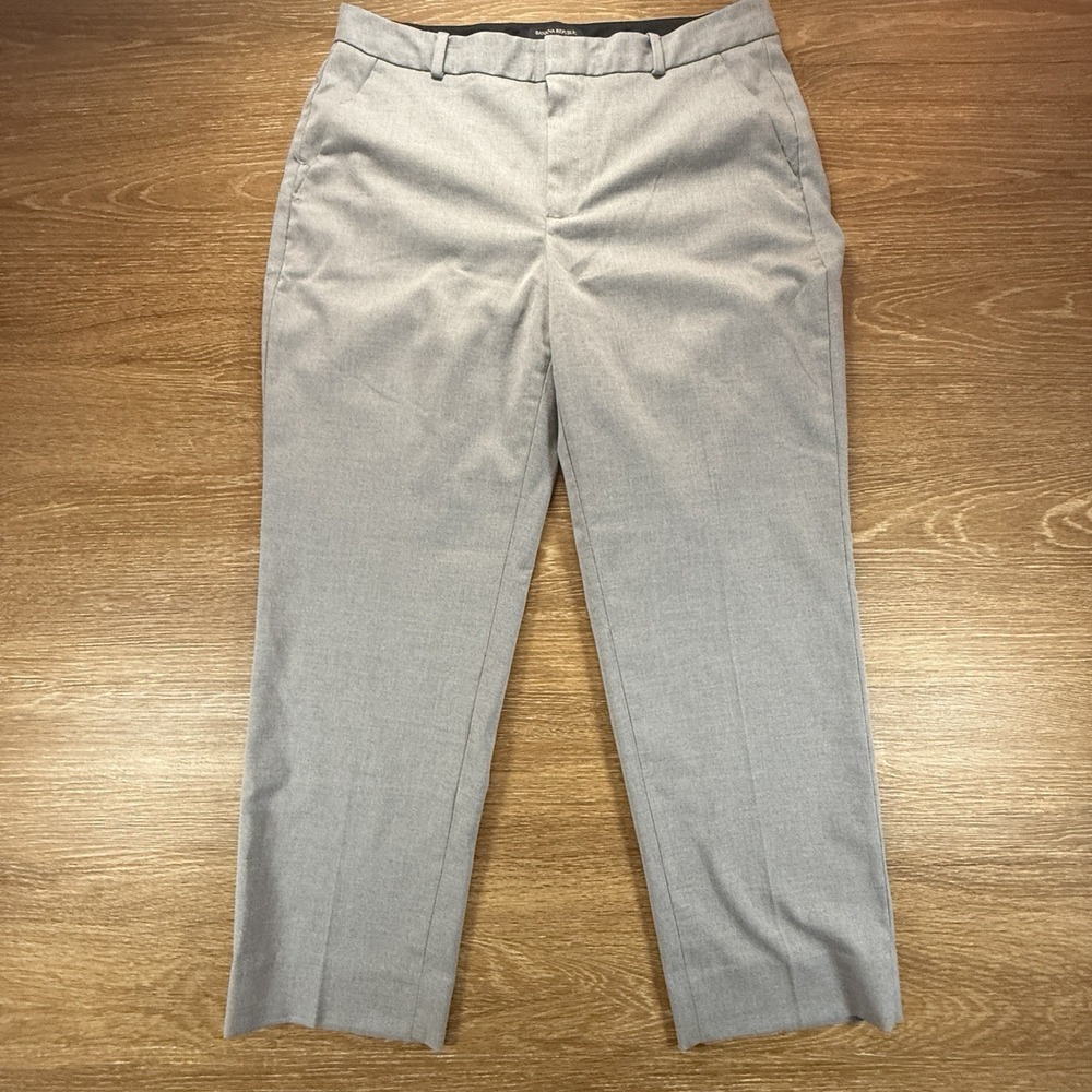 Banana Republic Women's 12 Curvy Avery Gray Ankle Dress Pants Stretch Business - Picture 2 of 8